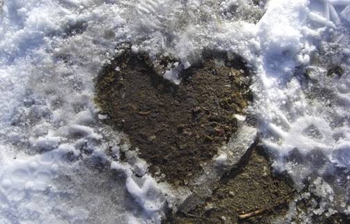 “El corazón en la nieve” por Iris Kaufman de Alemania 