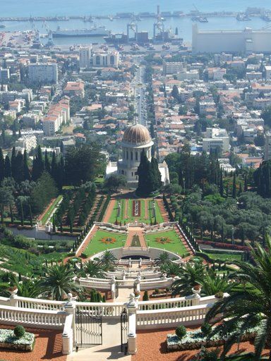 Los Jardines del Templo Bahai en Haifa, Israel