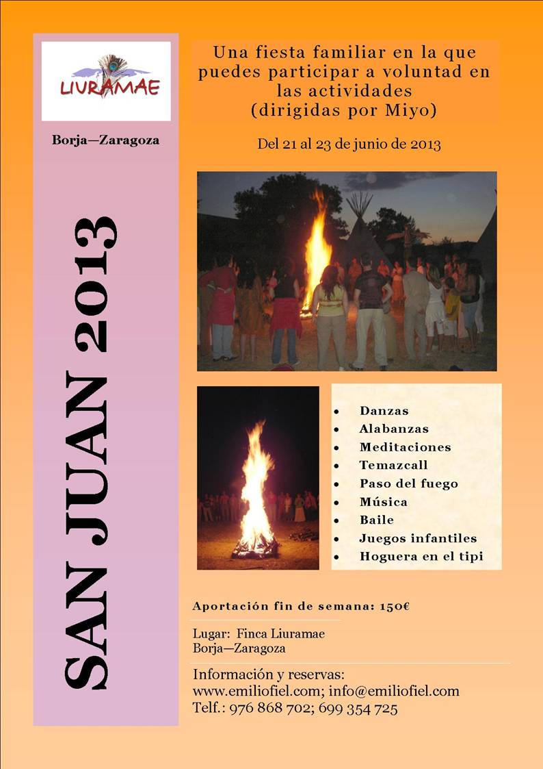 Celebración solsticio junio 2013 en Liuramae, Borja-Zaragoza (España)